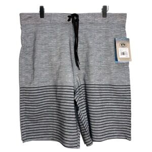 Stillwater Gray and Black Board Shorts Men’s 36.
